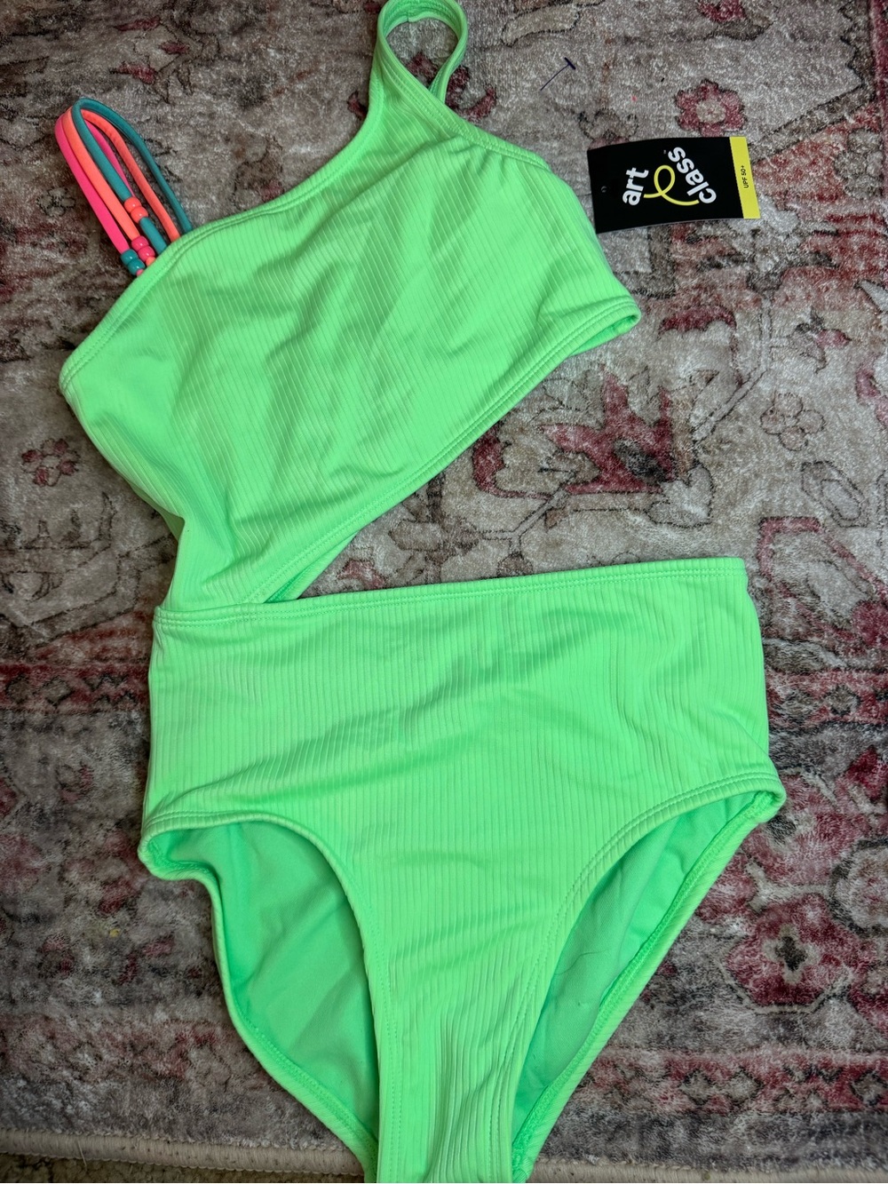 New art class cutout green swimsuit